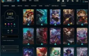 League of Legends CONTA - 142 Skins + All Champs