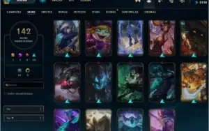 League of Legends CONTA - 142 Skins + All Champs