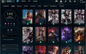 League of Legends CONTA - 142 Skins + All Champs