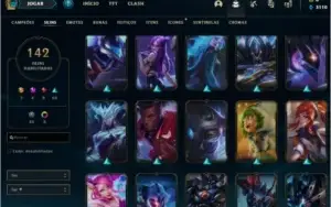 League of Legends CONTA - 142 Skins + All Champs