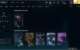 Conta LoL Unranked Lvl 97 com 6 Skins