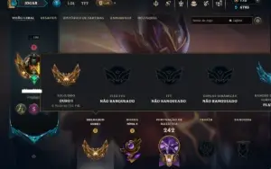 Ouro 1 com 110 Champs e 92 Skins +10 Miticas