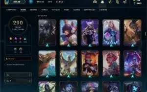 Conta ouro 4 com 150 Champs e 290 Skins + 10 Prestigios