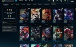 Conta ouro 4 com 150 Champs e 290 Skins + 10 Prestigios