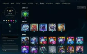 Esmeralda, 19 Skins, 47K EA, honra 4, Lvl 104, 128 campeões