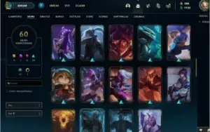 Conta lol nivel 246 60 skins