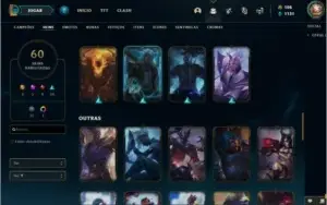 Conta lol nivel 246 60 skins