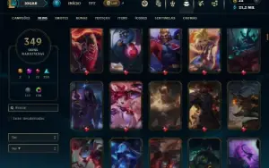 Esmeralda 2 com TODOS os champs e 349 Skins ( Nivel 587 )