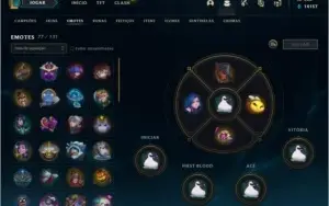Conta platina 4 com todos campeões e 176 skins