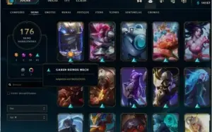 Conta platina 4 com todos campeões e 176 skins