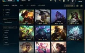 Conta platina 1 com 150 Champs e 163 Skins + 3 RARAS
