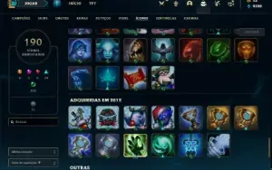 Conta platina 1 com 150 Champs e 163 Skins + 3 RARAS