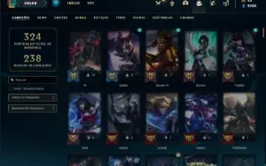 Conta platina 1 com 150 Champs e 163 Skins + 3 RARAS