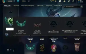 Conta platina 1 com 150 Champs e 163 Skins + 3 RARAS