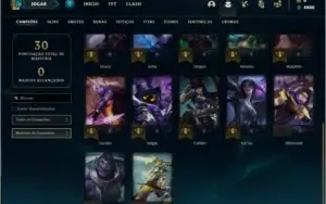 Conta Ouro 3 com 3 Skins e 22 Champs ( Sem email confirmado