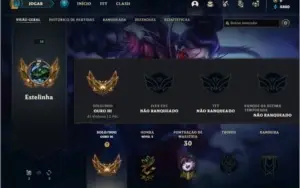 Conta Ouro 3 com 3 Skins e 22 Champs ( Sem email confirmado