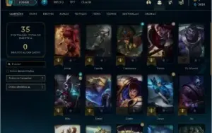 CONTA LOL PLATINA 4 DIVERSAS SKINS