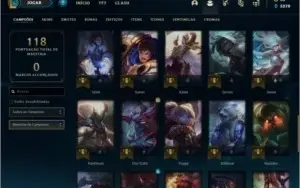 Conta DIAMANTE 1 com 593 RP, 46 champs e 23 skins