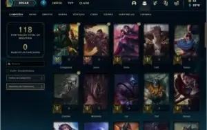 Conta DIAMANTE 1 com 593 RP, 46 champs e 23 skins