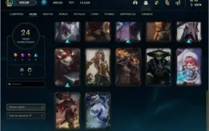 Conta DIAMANTE 1 com 593 RP, 46 champs e 23 skins