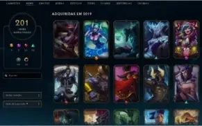 Conta League Of Legends Diamante 4 201 Skins