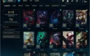 Conta platina 2 com TODOS os champs e 90 skins MAIN TOP / JG