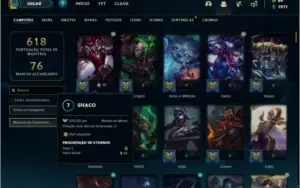 Conta platina 2 com TODOS os champs e 90 skins MAIN TOP / JG