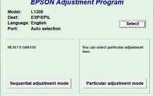 Reset Epson Almofadas com Tinta Cheia - L1300