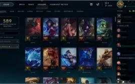Vendo conta todos os campeões e 137 skins