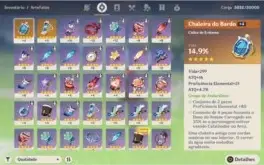 CONTA TOP - DILUC+KEQING+VENTI+QIQI+ARMA 5*+Rugido (AR 36)