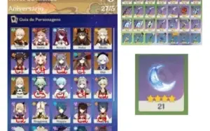 HUTAO, ALBEDO, KAZUHA, QIQI, MONA C1, JEAN E KEQING C2