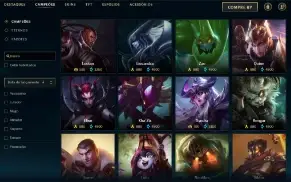 Unranked com 120 Champs e 66 Skins + 1 Prestigio da Senna
