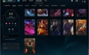 Conta Ouro 1 - 96 Personagens - 65 Skins