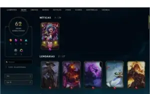 Conta Ouro 1 - 96 Personagens - 65 Skins