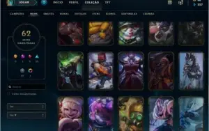 Conta Ouro 1 - 96 Personagens - 65 Skins