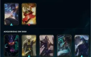 Conta league of legends platina 3, 47 skins