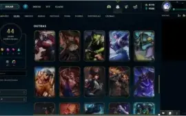 CONTA LOL OURO3 • 62 CHAMP + 44 SKIN 9770 RP