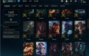 Conta Bronze 2 com 58 Champs e 19 Skins + 1 Fragmento