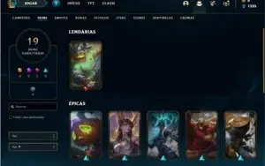Conta Bronze 2 com 58 Champs e 19 Skins + 1 Fragmento