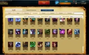Conta Gold V, 137 champs (todos), 74 skins (Incluindo raras)