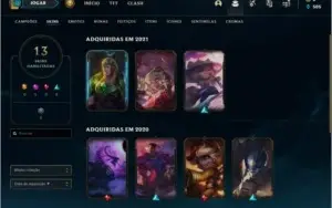 Conta bronze 2 BARATA com 13 skins e 30 champs