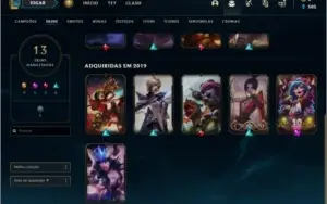 Conta bronze 2 BARATA com 13 skins e 30 champs