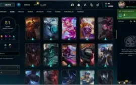 CONTA GOLD - 81 SKINS - 125 CAMPEÕES