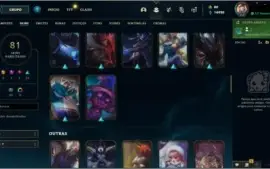 CONTA GOLD - 81 SKINS - 125 CAMPEÕES