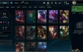 CONTA GOLD - 81 SKINS - 125 CAMPEÕES
