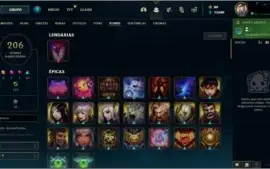 CONTA GOLD - 81 SKINS - 125 CAMPEÕES
