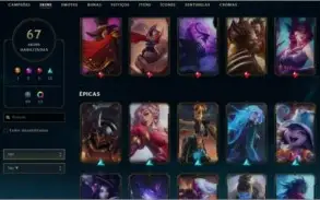 CONTA LOL +80 SKINS BARATA