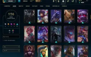 Prata 3 com TODOS os champs e 126 Skins ( Nivel 596 )