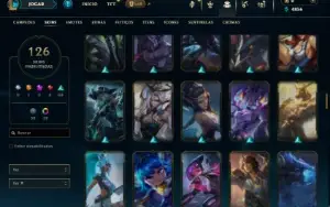 Prata 3 com TODOS os champs e 126 Skins ( Nivel 596 )