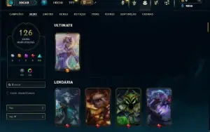Prata 3 com TODOS os champs e 126 Skins ( Nivel 596 )